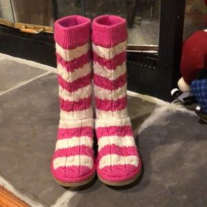 Uggs striped sweater boot